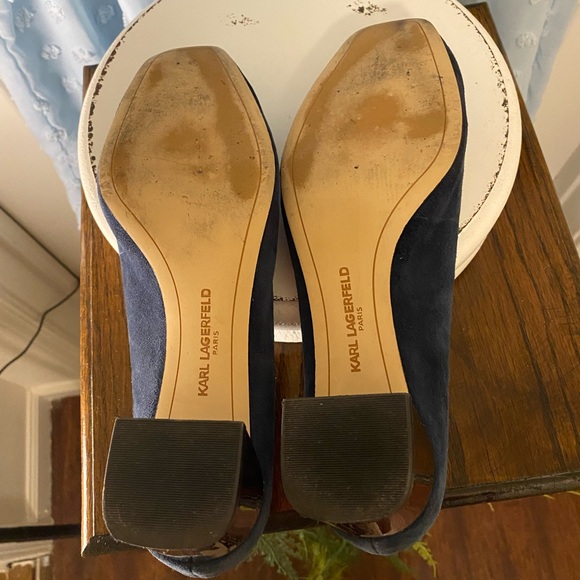 Karl Lagerfeld velvet pump with jeweled toe. Lovingly worn. - Picture 7 of 12